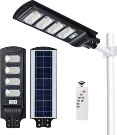 RJ 120 Watt Solar Street Lights Outdoor Dusk to Dawn Security Lights High Lumen Solar Light Set